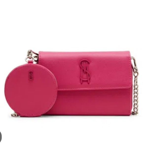 Steve Madden Handbags - NEW IN BOX Steve Madden Boxed Carina Crossbody Wallet & Coin Purse Set Hot Pink